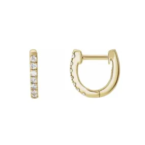 14k Diamond Hinged Hoops