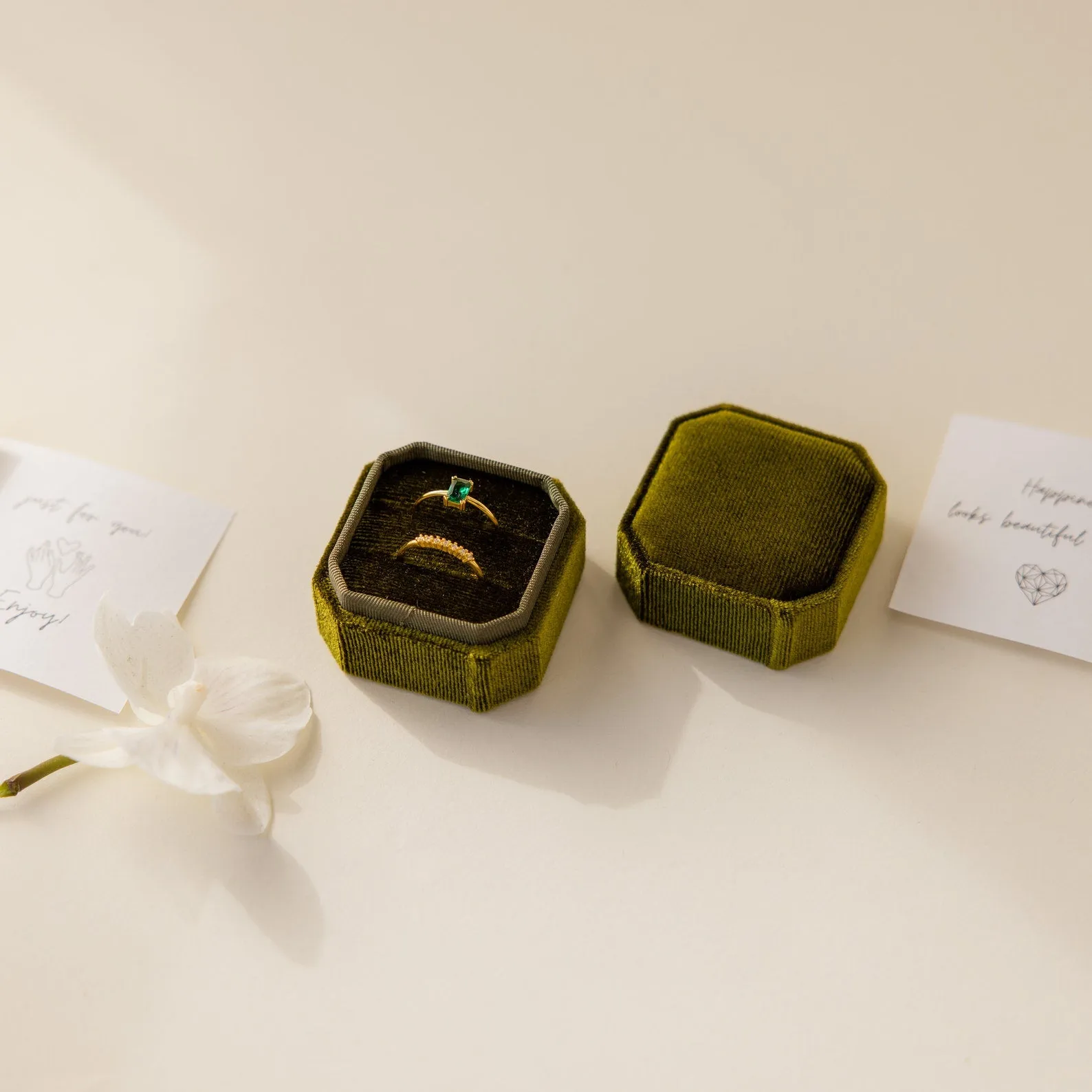 2 Slot Velvet Ring Box