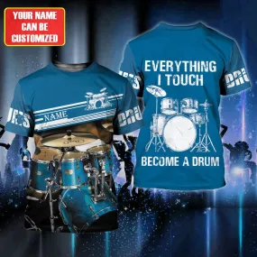 3D All Over Print Drum Shirt, T Shirt For A Drummer, Drummer Gift, Musician Shirt