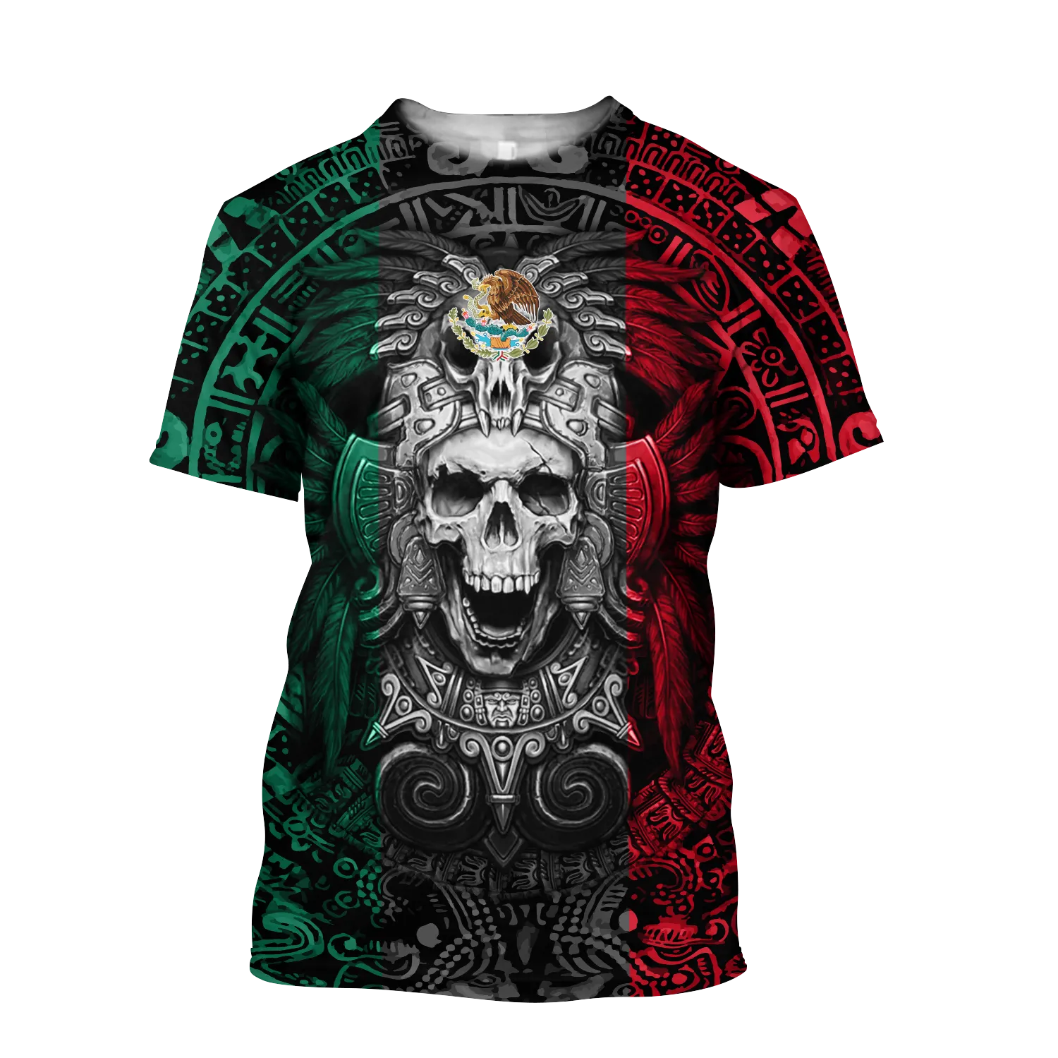 3D All Over Print Maxican Aztec Warrior Shirt, Gift for Mexico Shirt