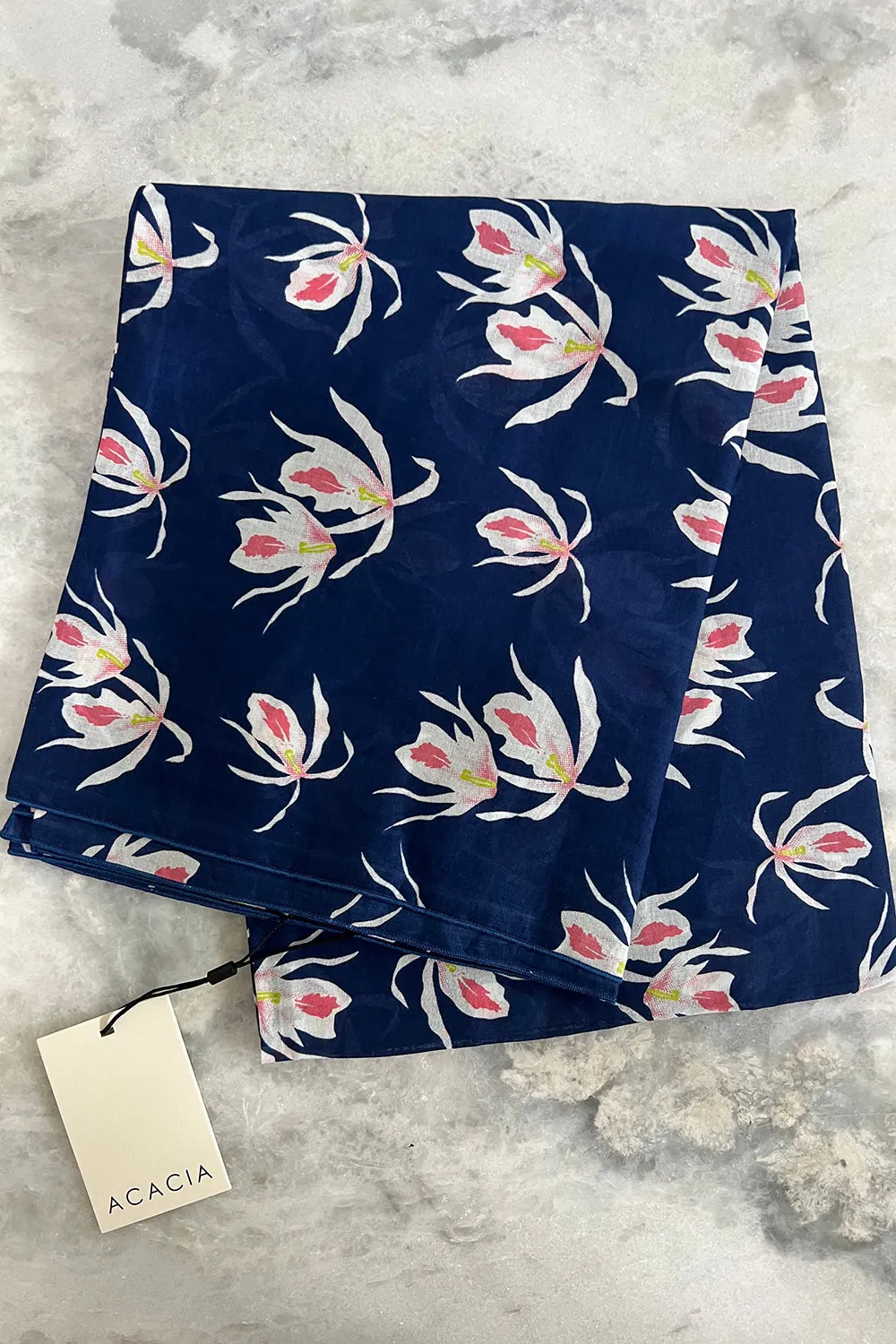 ACACIA *Exclusive* Kuau Cotton Sarong in Blue Island Orchid