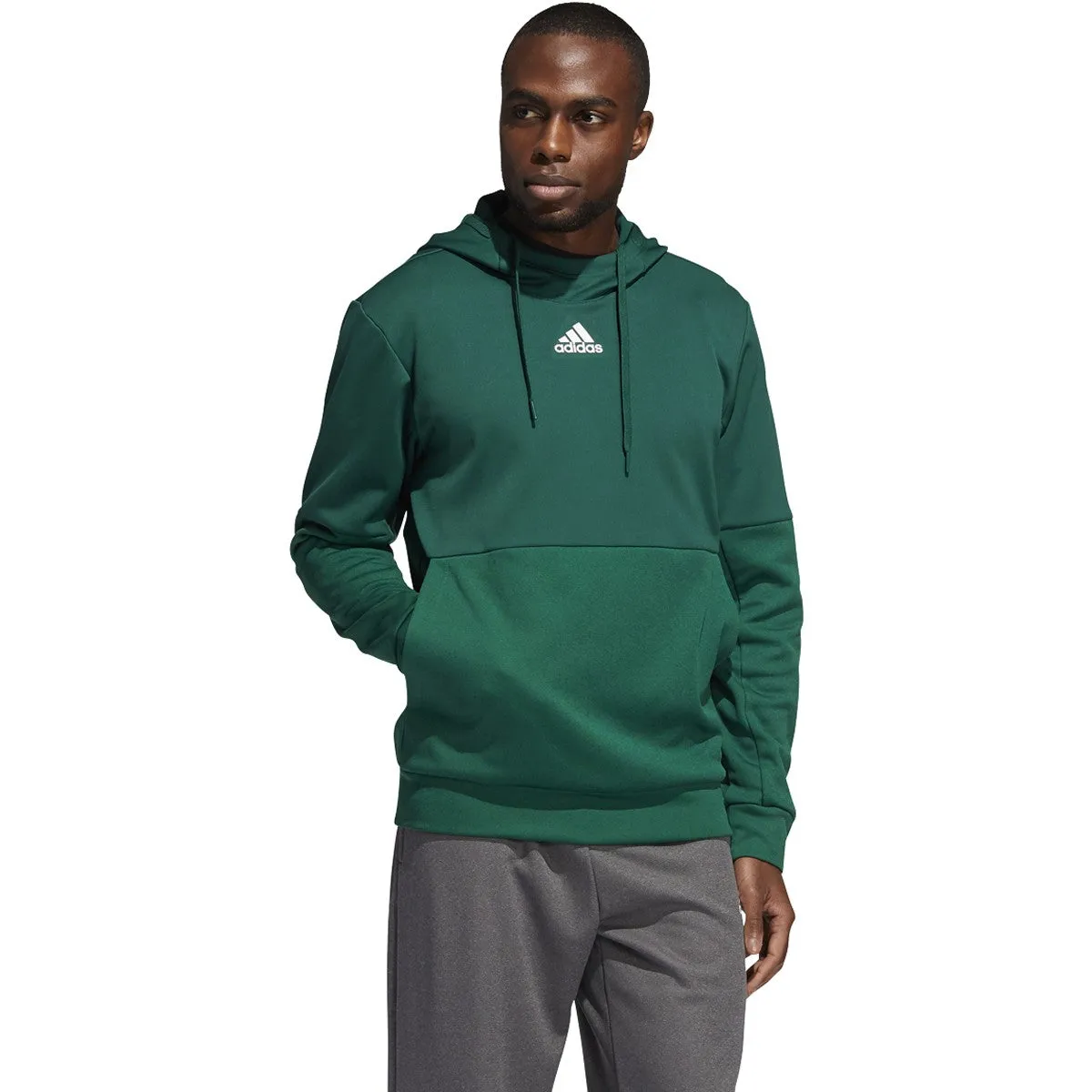 adidas Men's Team Dark Green/White Team Issue Pullover