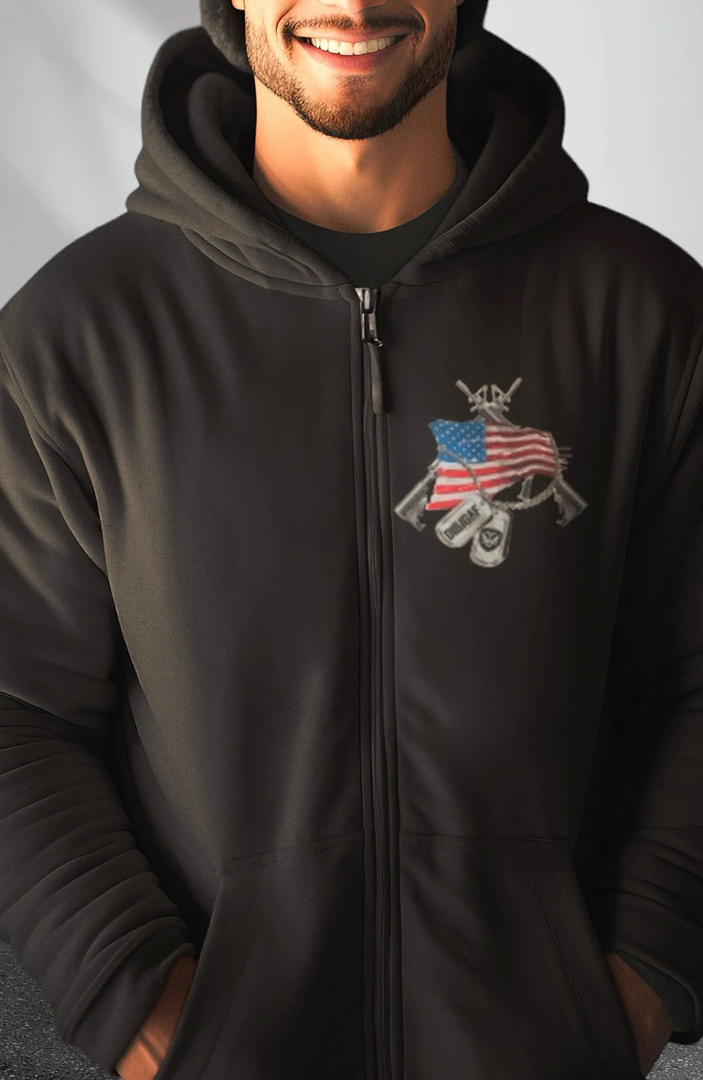 American Warfare Zip Up Hoodie