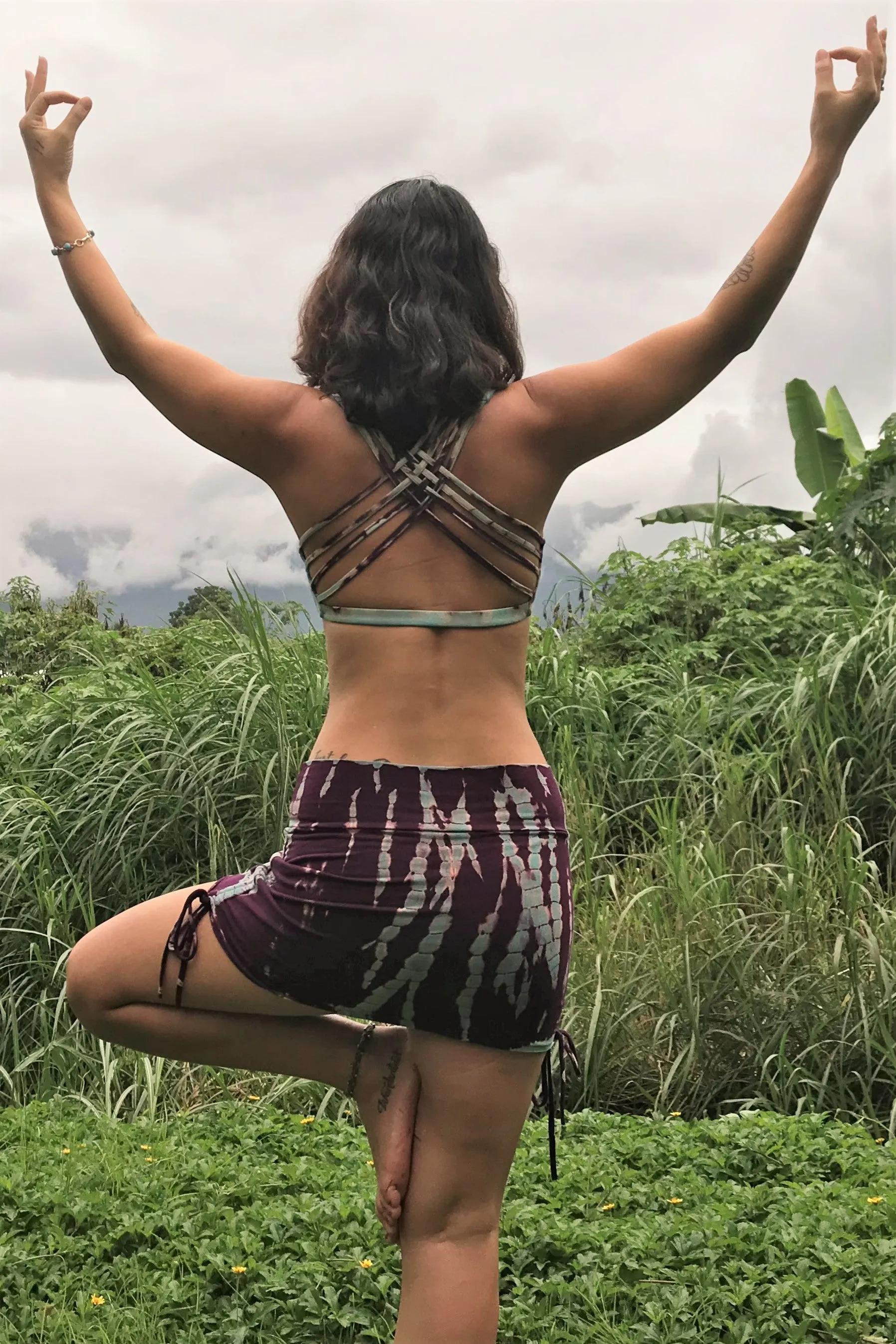 Amethyst Tie Dye Cinch Skirt