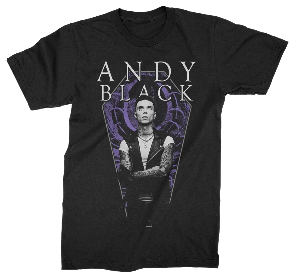 Andy Black Purple Coffin