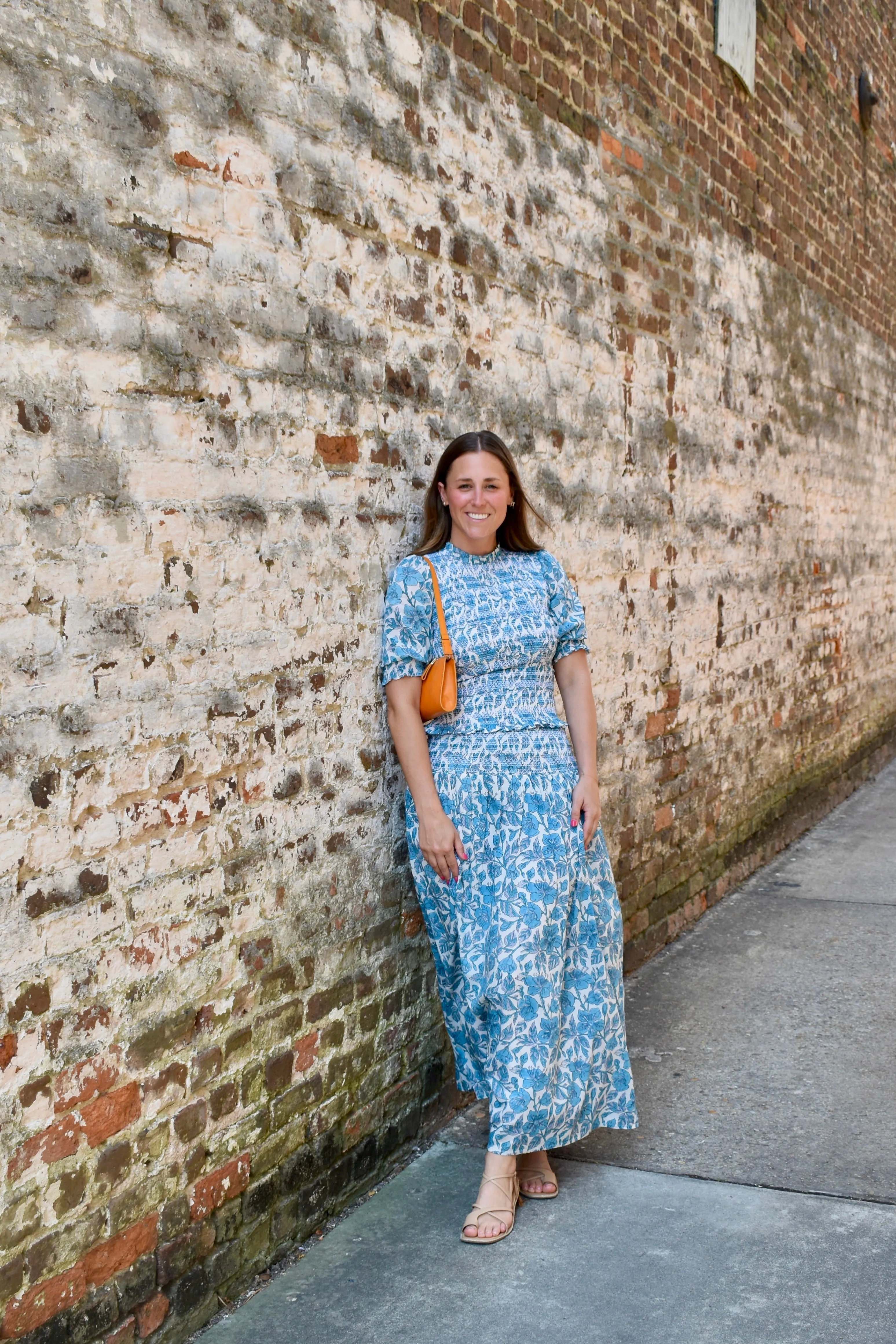 Annie Smocked Top Summer Turquoise Blue