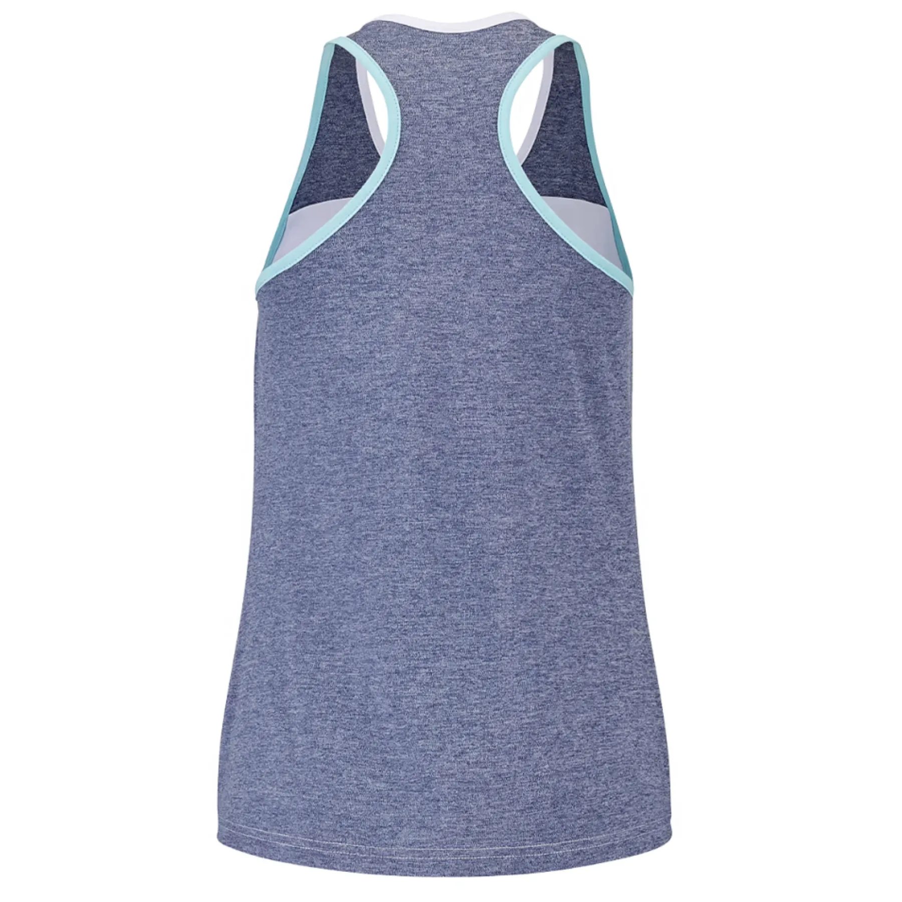 Babolat Play Tank Girl Top 1079 - White/Blue Heather