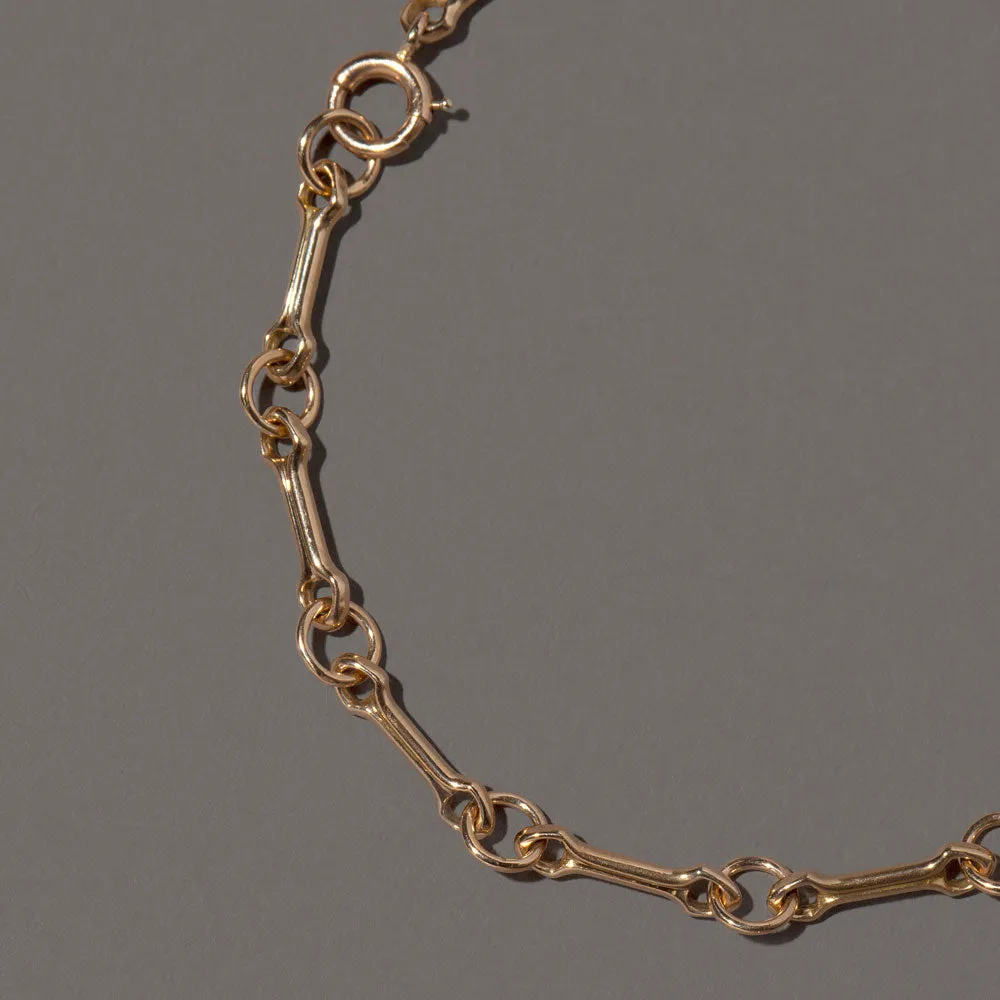 Bar Link Charm Chain Bracelet