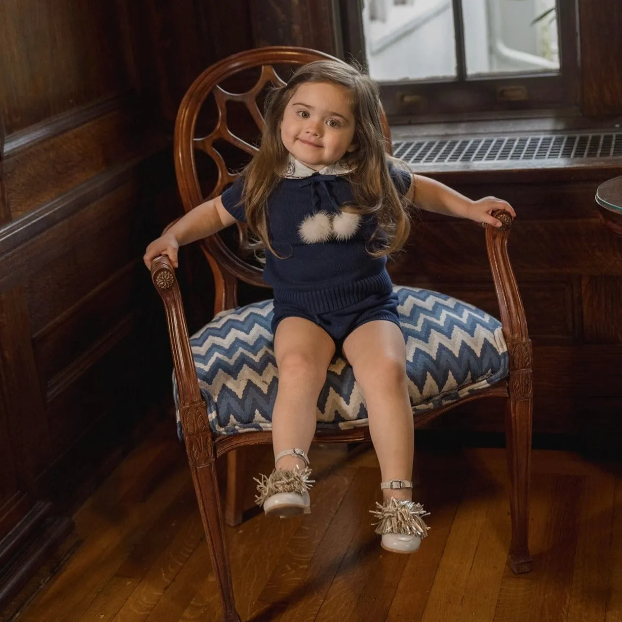 Billie Navy Knit Top and Shorts Set