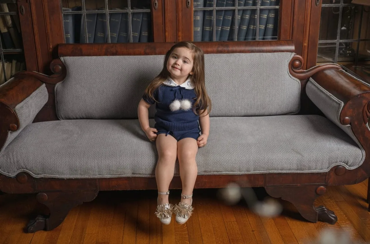 Billie Navy Knit Top and Shorts Set