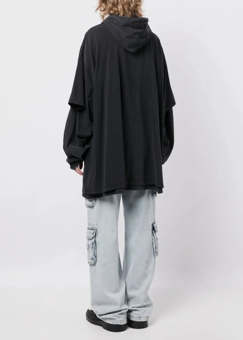 Black Cool Earth Hooded Longsleeve