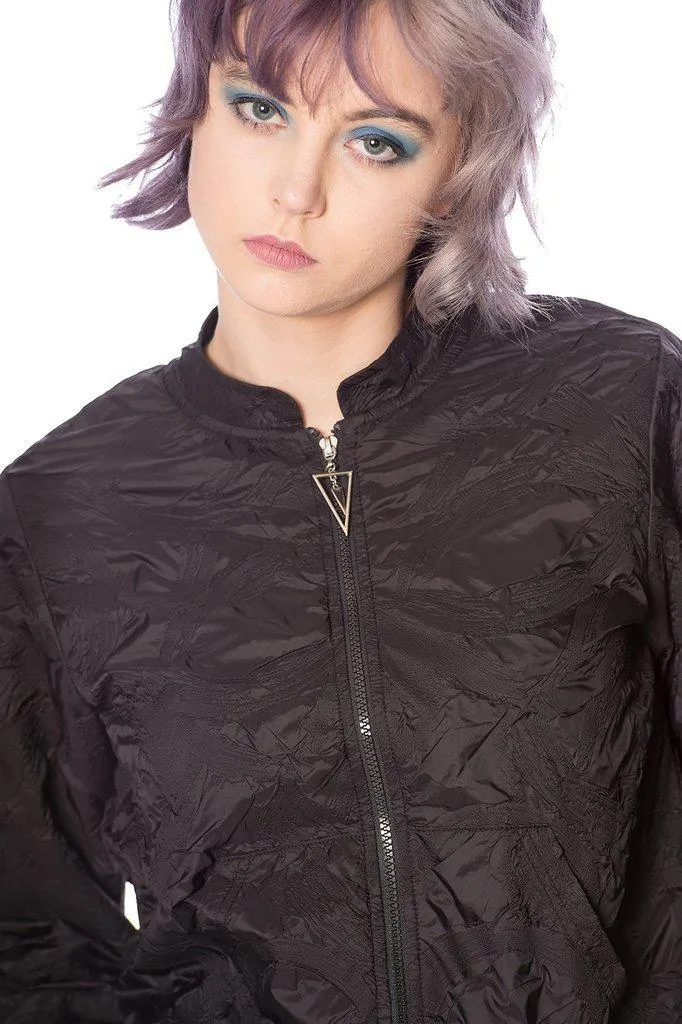 Black Lava Bomber Jacket