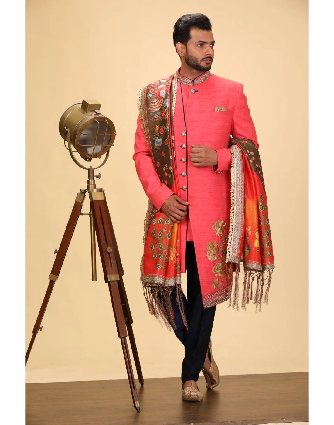 BluesnGreys Indo Western Kurta Set - Rent