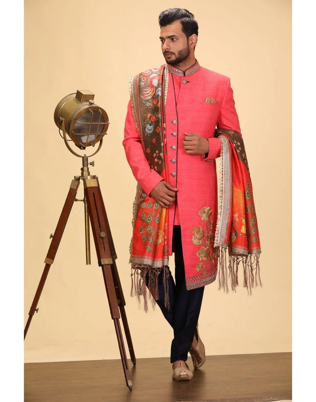 BluesnGreys Indo Western Kurta Set - Rent