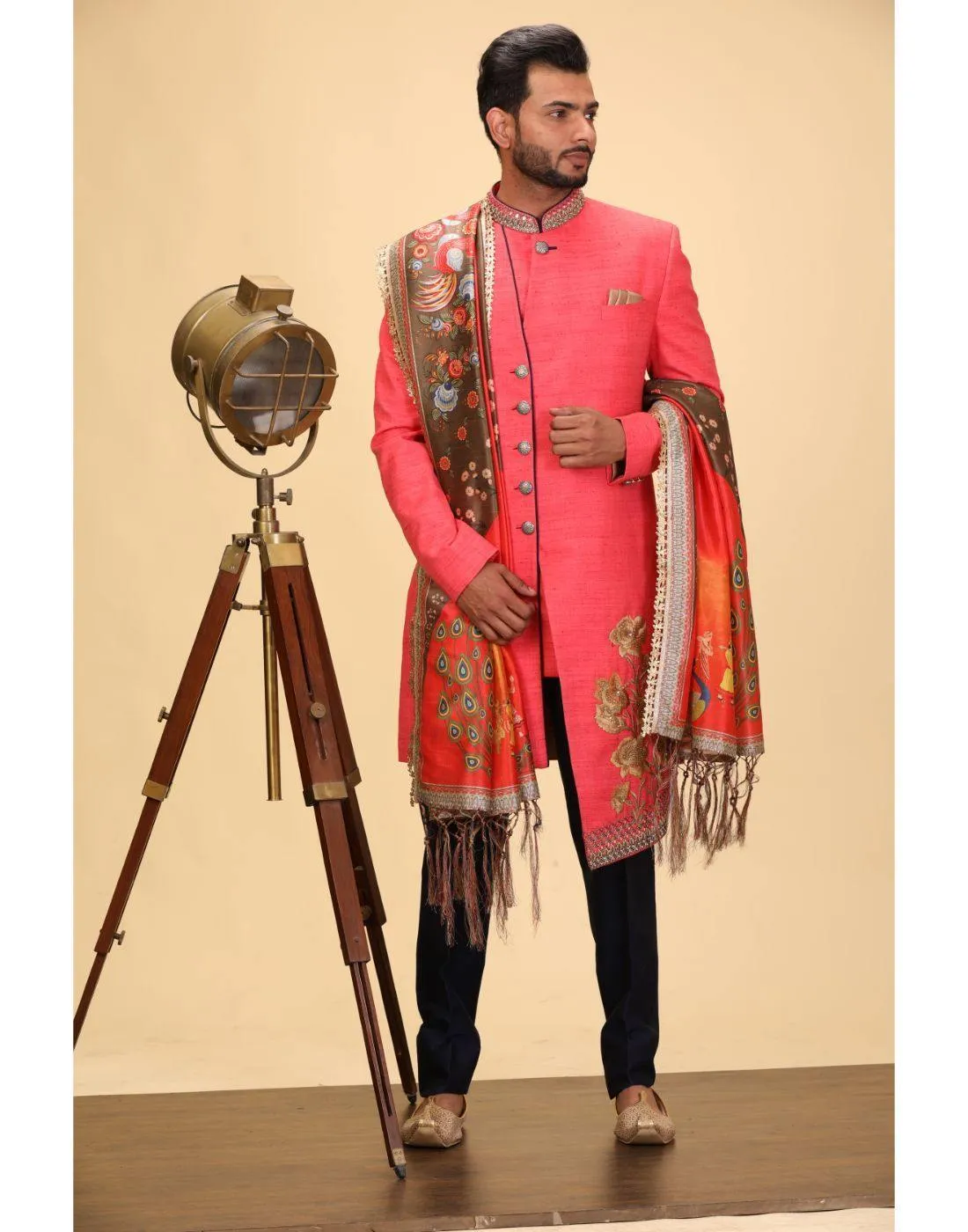 BluesnGreys Indo Western Kurta Set - Rent