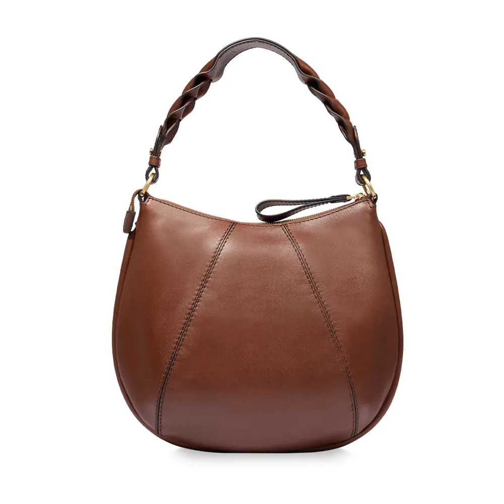 Borsa Donna Hobo Media con Tracolla THE BRIDGE linea Brigida in Pelle Marrone