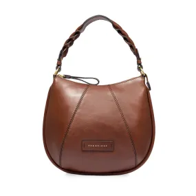 Borsa Donna Hobo Media con Tracolla THE BRIDGE linea Brigida in Pelle Marrone