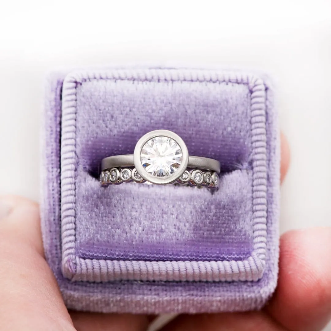 Bree Anniversary Band - Bezel Set Diamond Eternity Stacking Ring Wedding Band