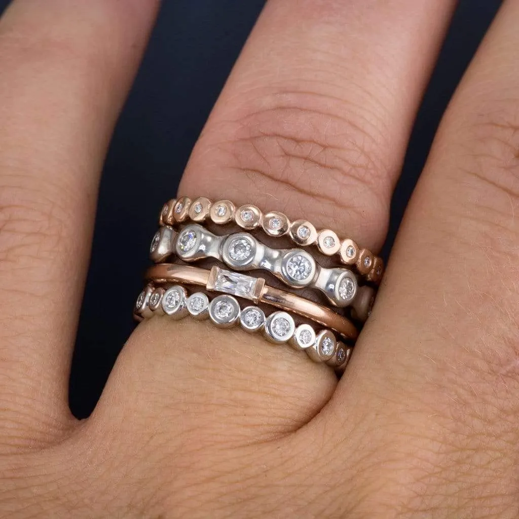 Bree Anniversary Band - Bezel Set Diamond Eternity Stacking Ring Wedding Band