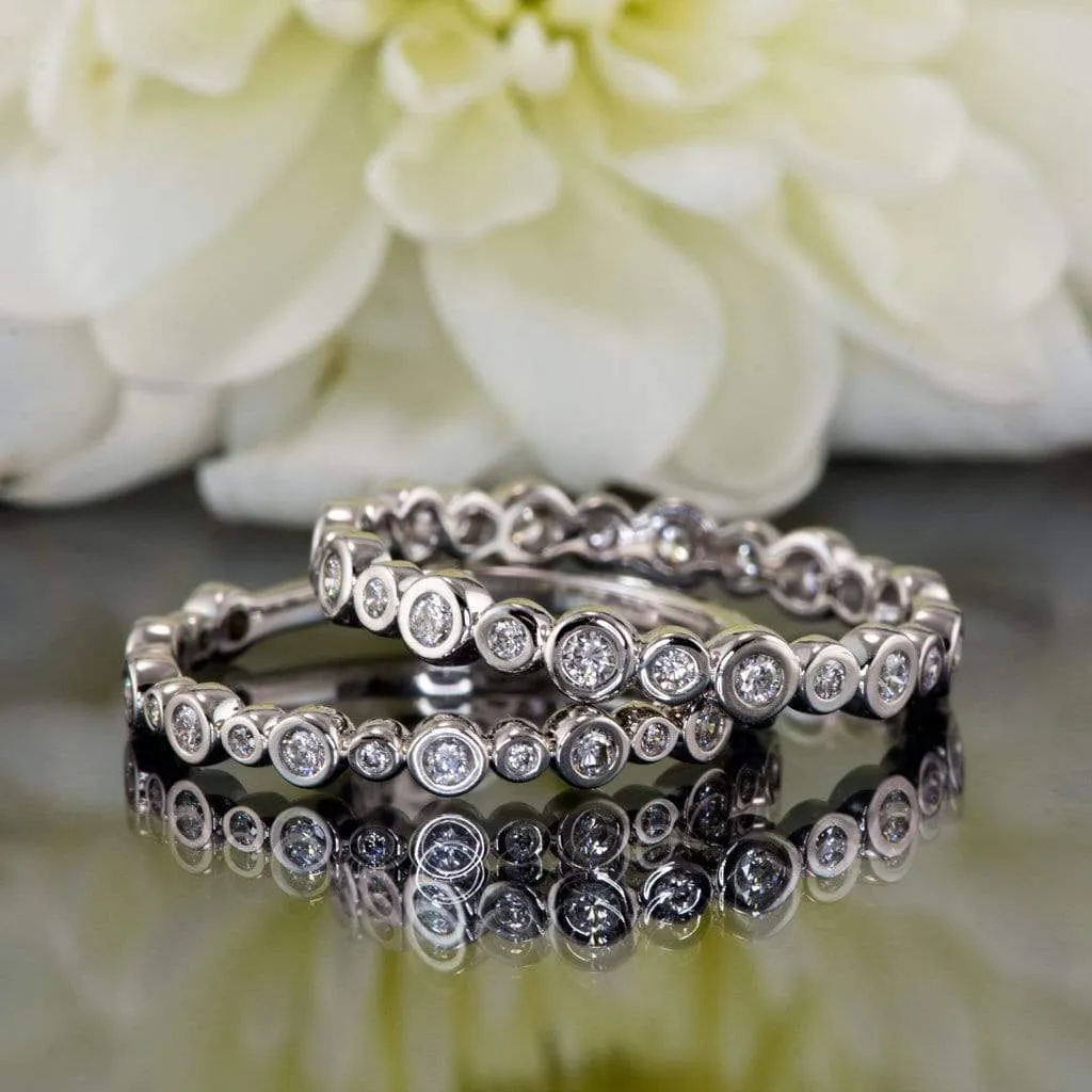 Bree Anniversary Band - Bezel Set Diamond Eternity Stacking Ring Wedding Band