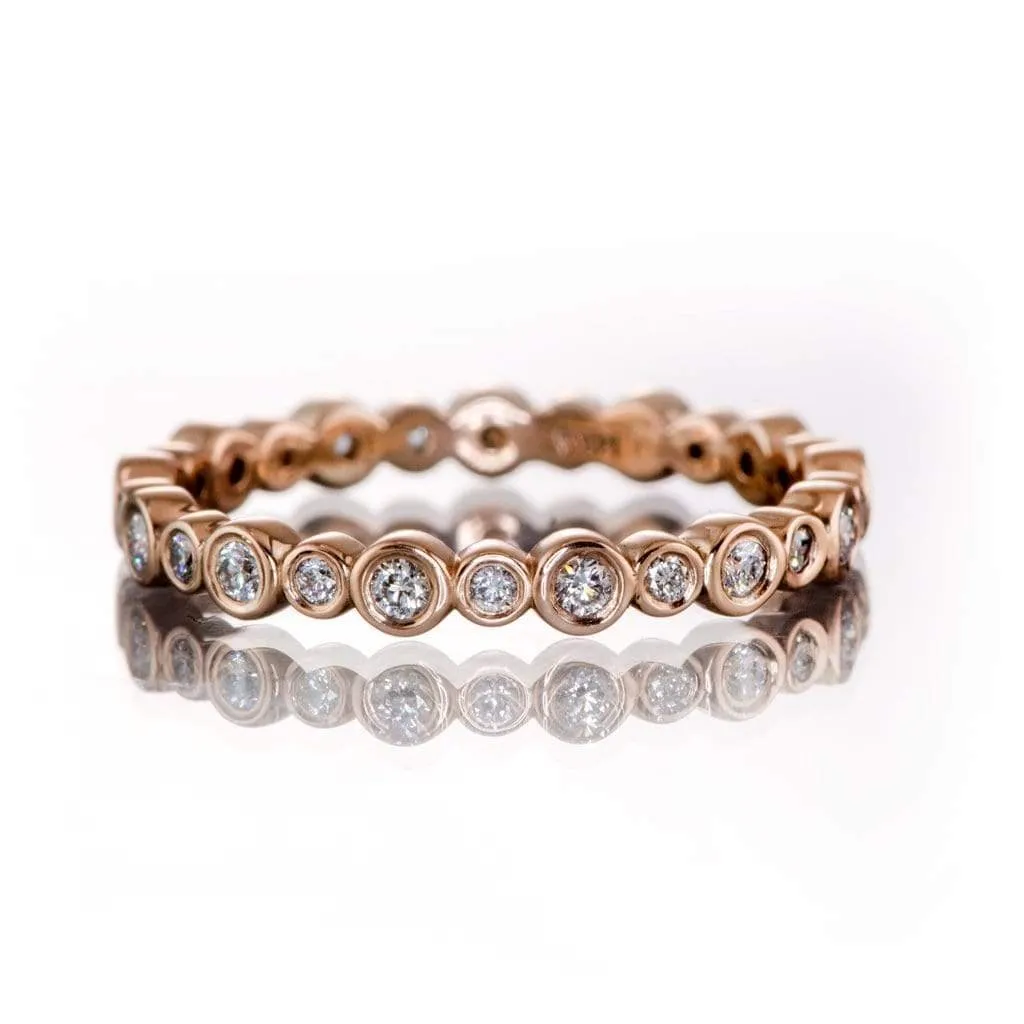 Bree Anniversary Band - Bezel Set Diamond Eternity Stacking Ring Wedding Band