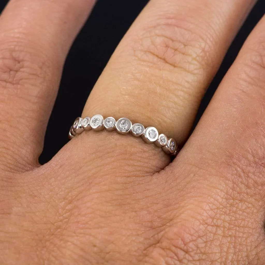 Bree Anniversary Band - Bezel Set Diamond Eternity Stacking Ring Wedding Band