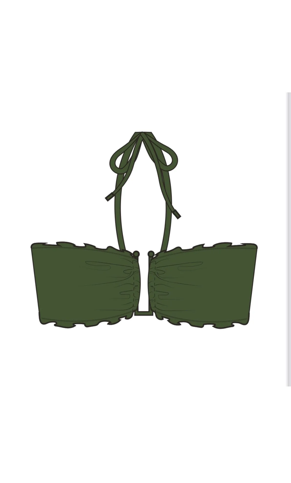 BS Swimwear Khaki Bandeau Top