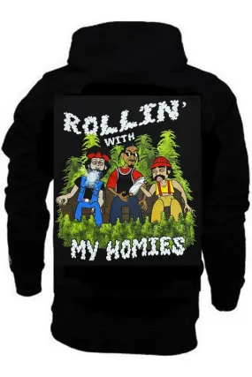 Cheech & Chong rollin with my homies hoody cx-hd1224