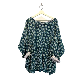 Cuffed Tunic Top - 100% Cotton Hand Block Printed