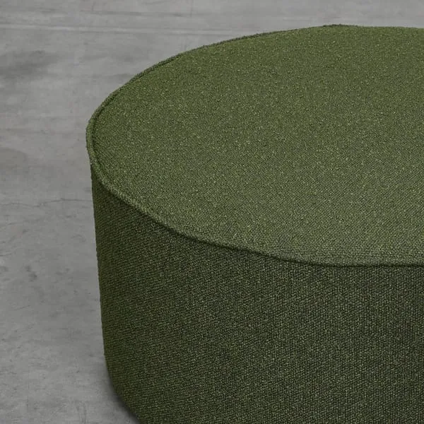 Darcy and Duke Belamy Piped Ottoman Large Forest Green