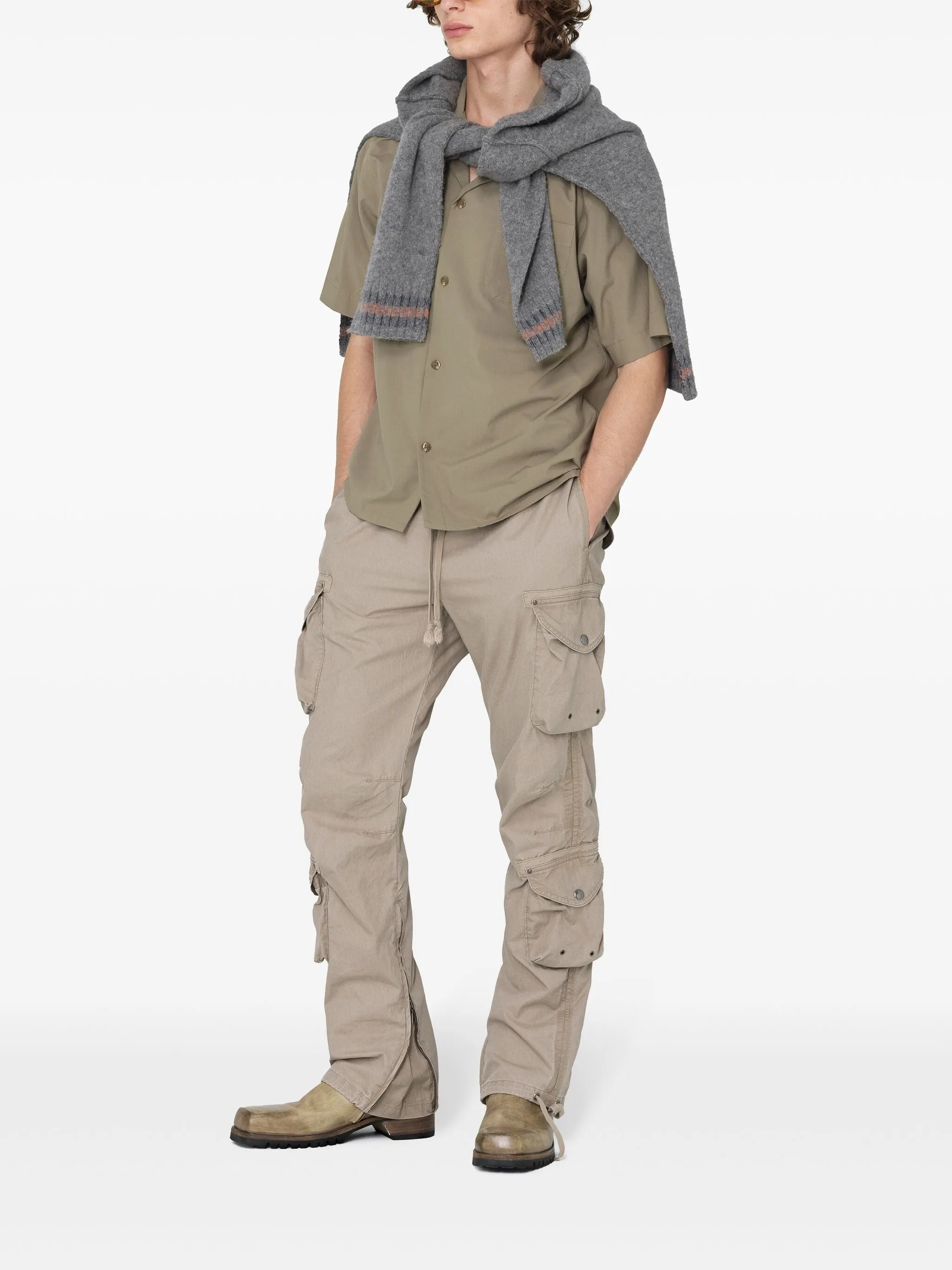 DECK DART DETAILING DRAWSTRING COTTON CARGO PANTS