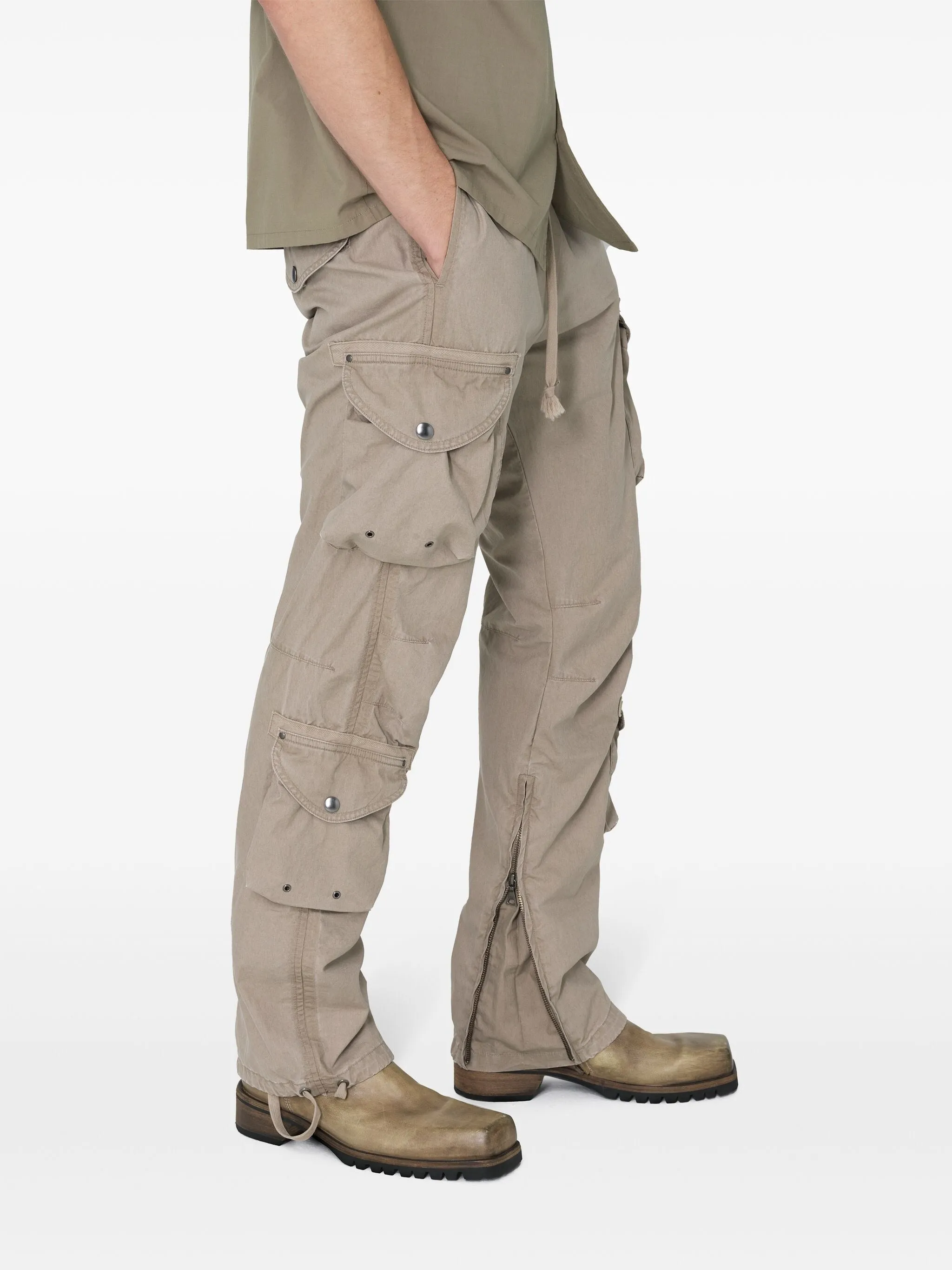 DECK DART DETAILING DRAWSTRING COTTON CARGO PANTS