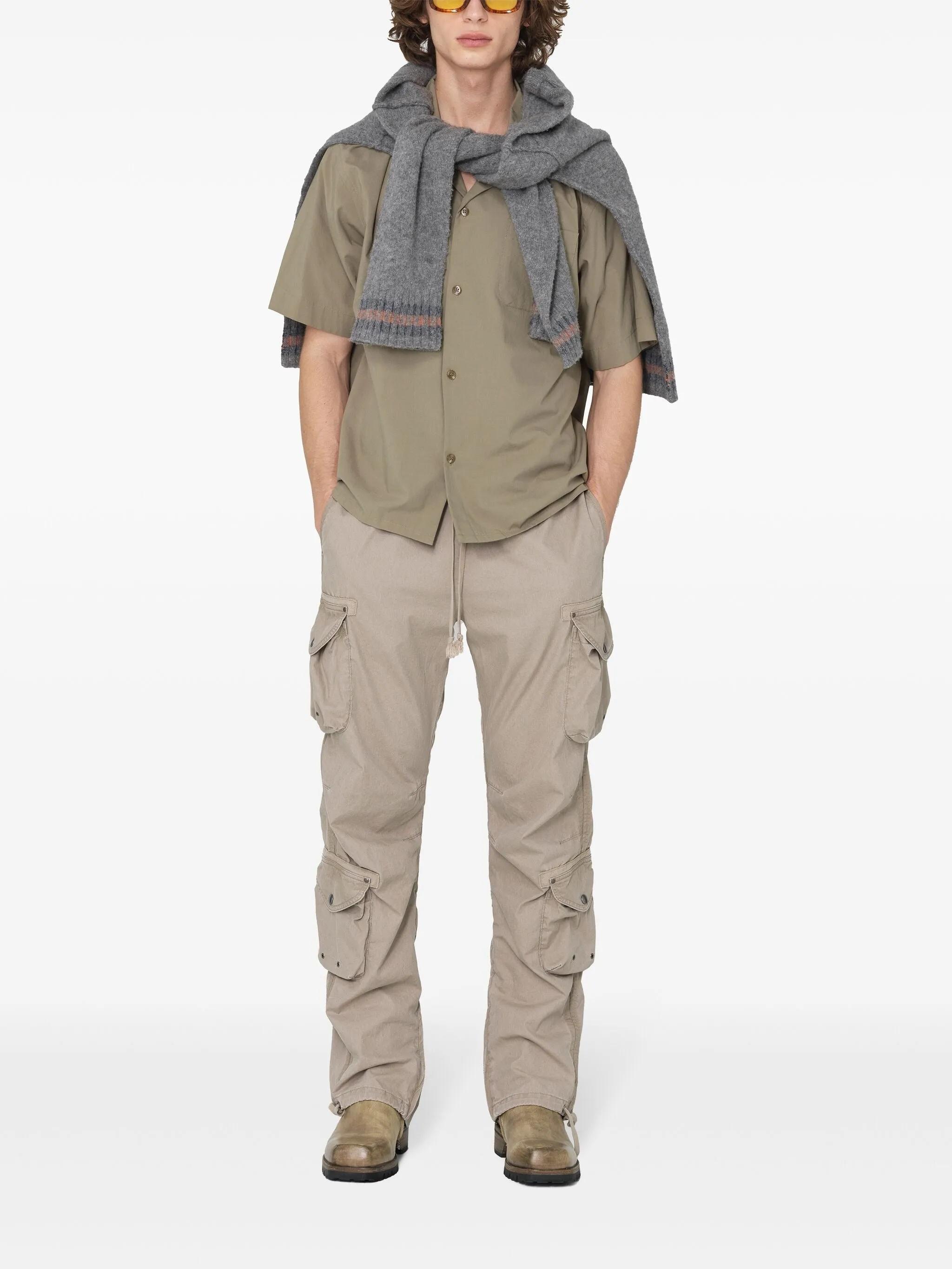 DECK DART DETAILING DRAWSTRING COTTON CARGO PANTS