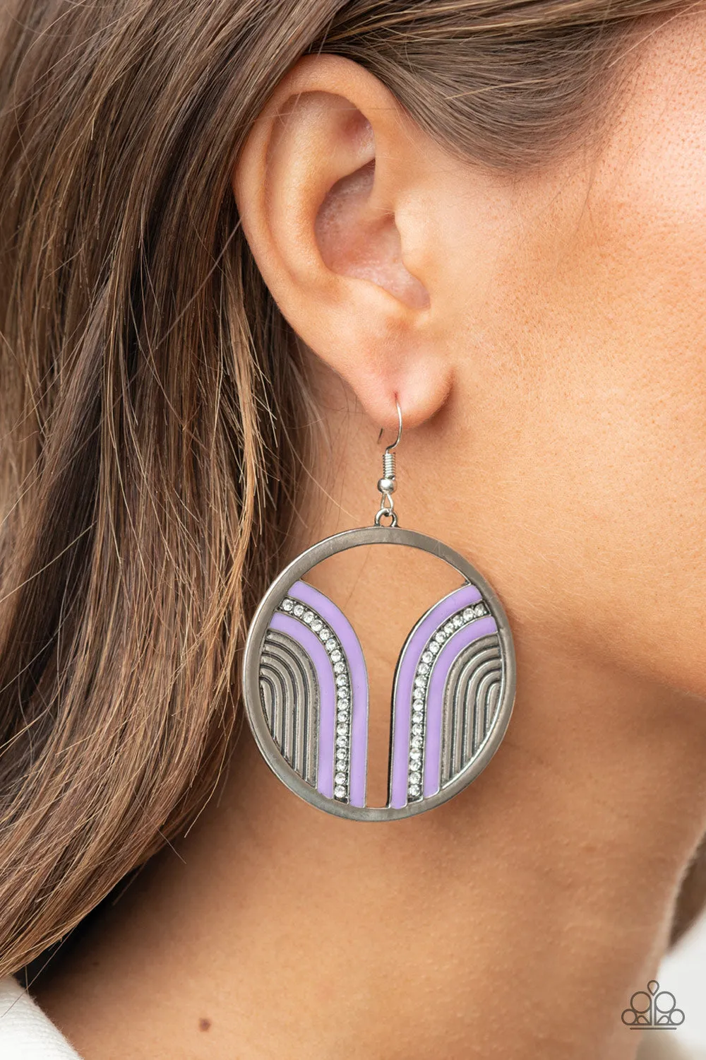 Delightfully Deco - Purple Earring