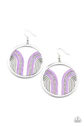 Delightfully Deco - Purple Earring