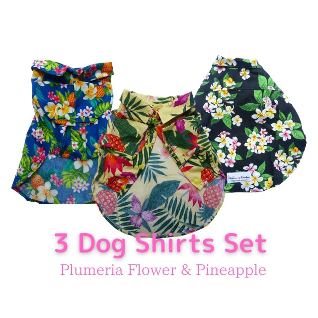 Dog Hawaiian Shirts Discount Set | Hawaiian Prints 3 Shirts Set