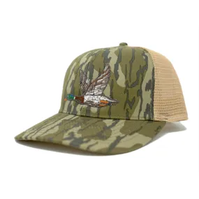 Embroidered Mallard Snapback Camo Hunting Hat - Bottomland