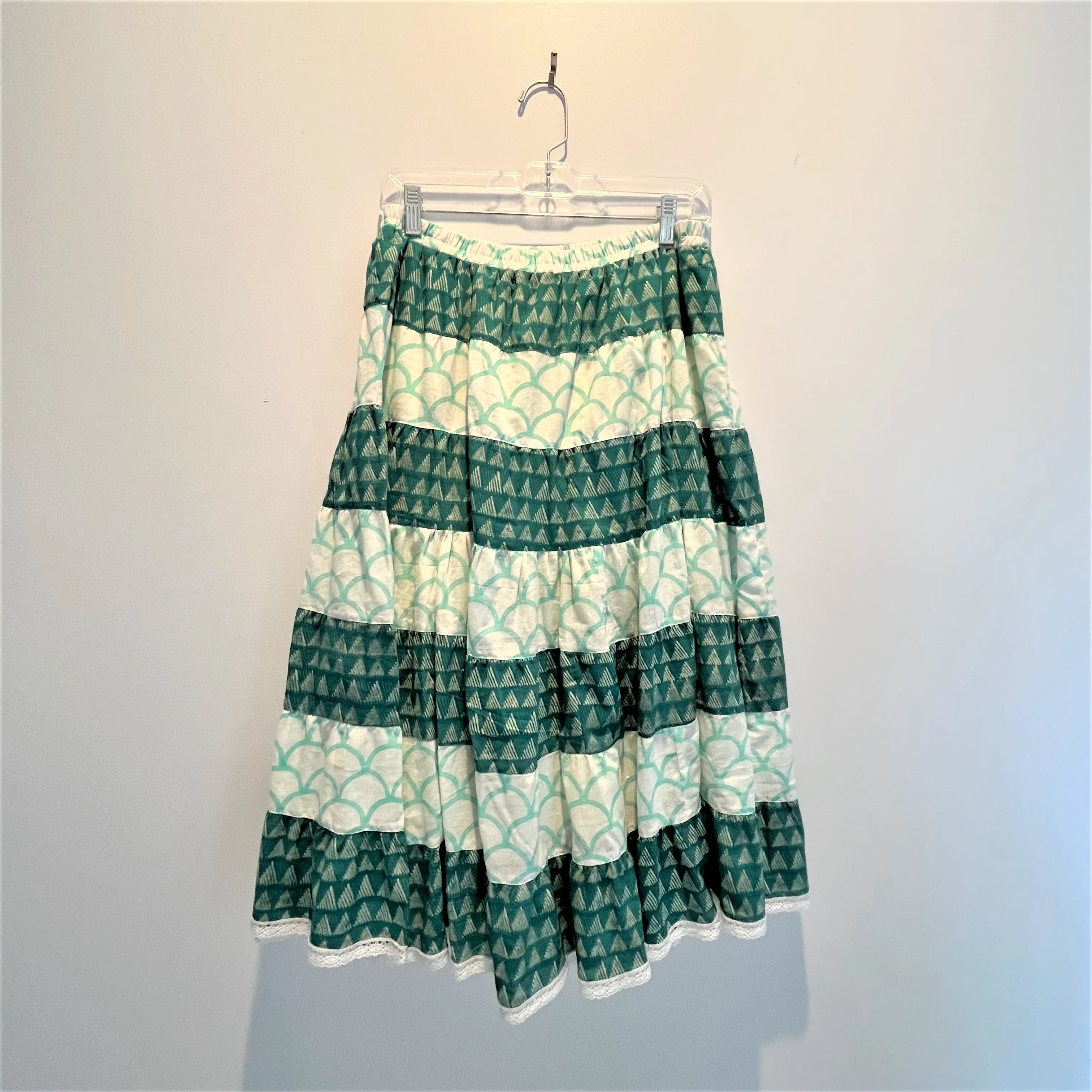 Flowy Two Layer Skirt - 100% Cotton Hand Block Printed