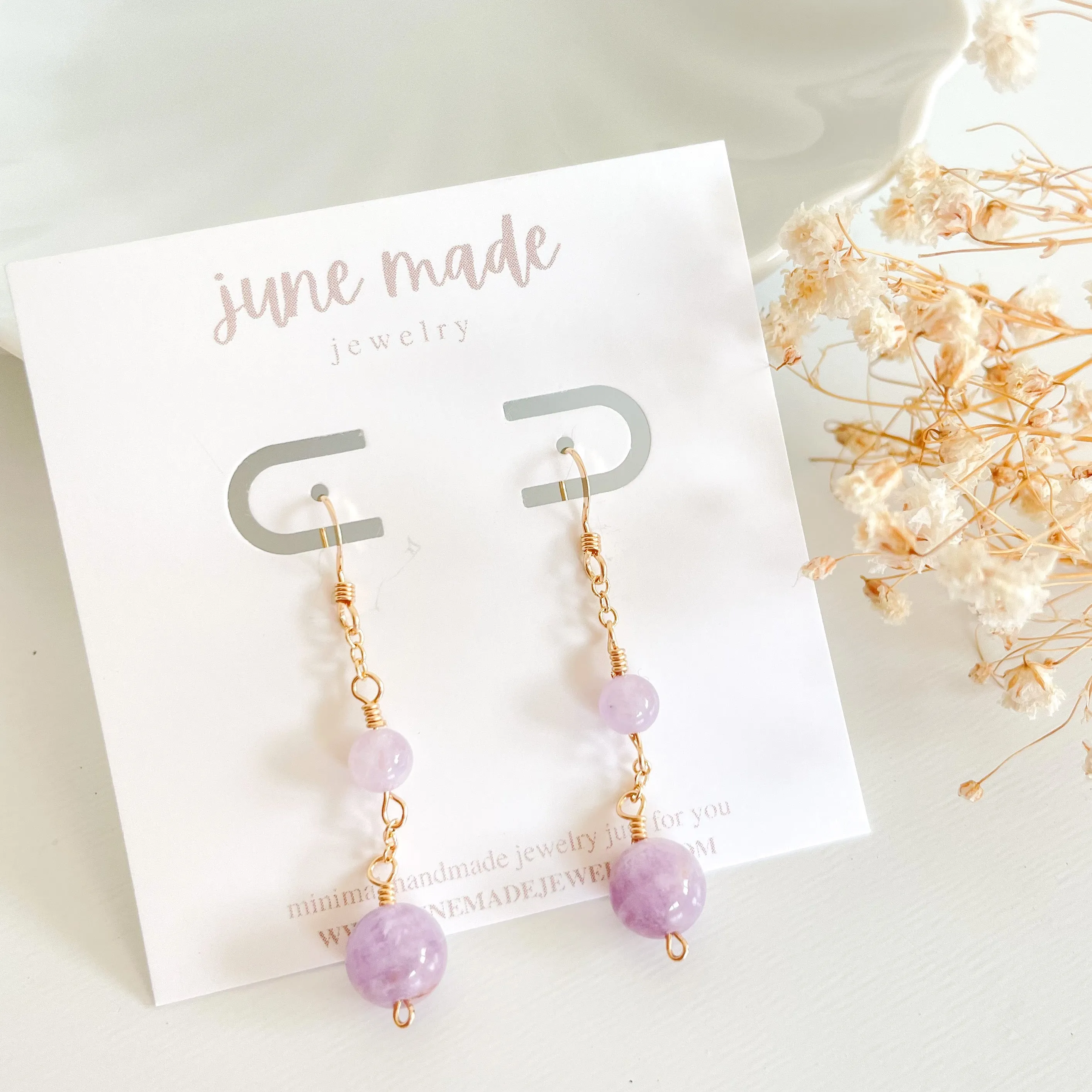 Gemstone Dangling Earrings