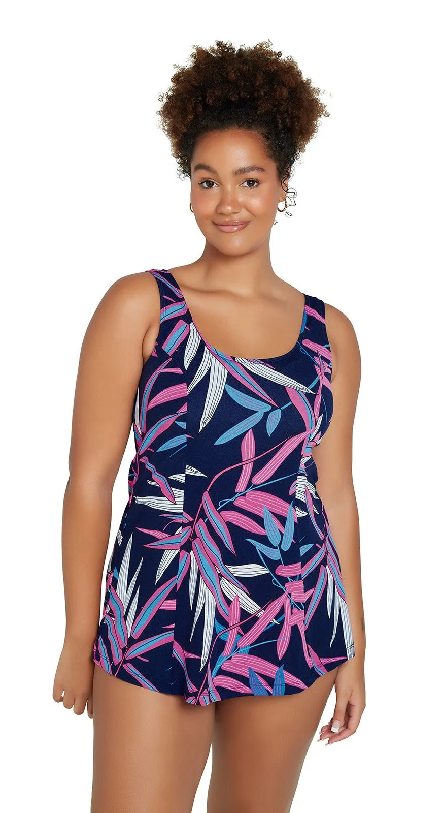 Genevieve Vintage Palms Swimdress