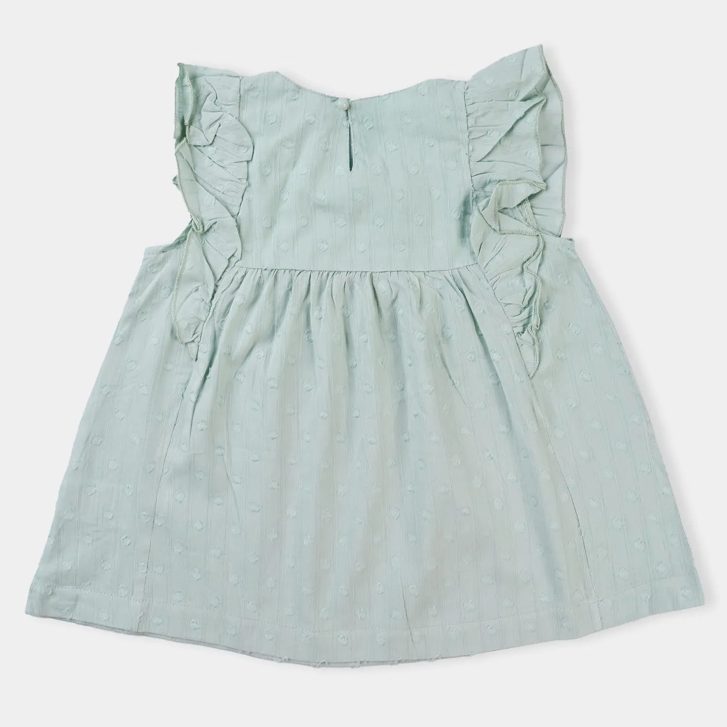 Girls Chiffon Fancy Top-S.Green