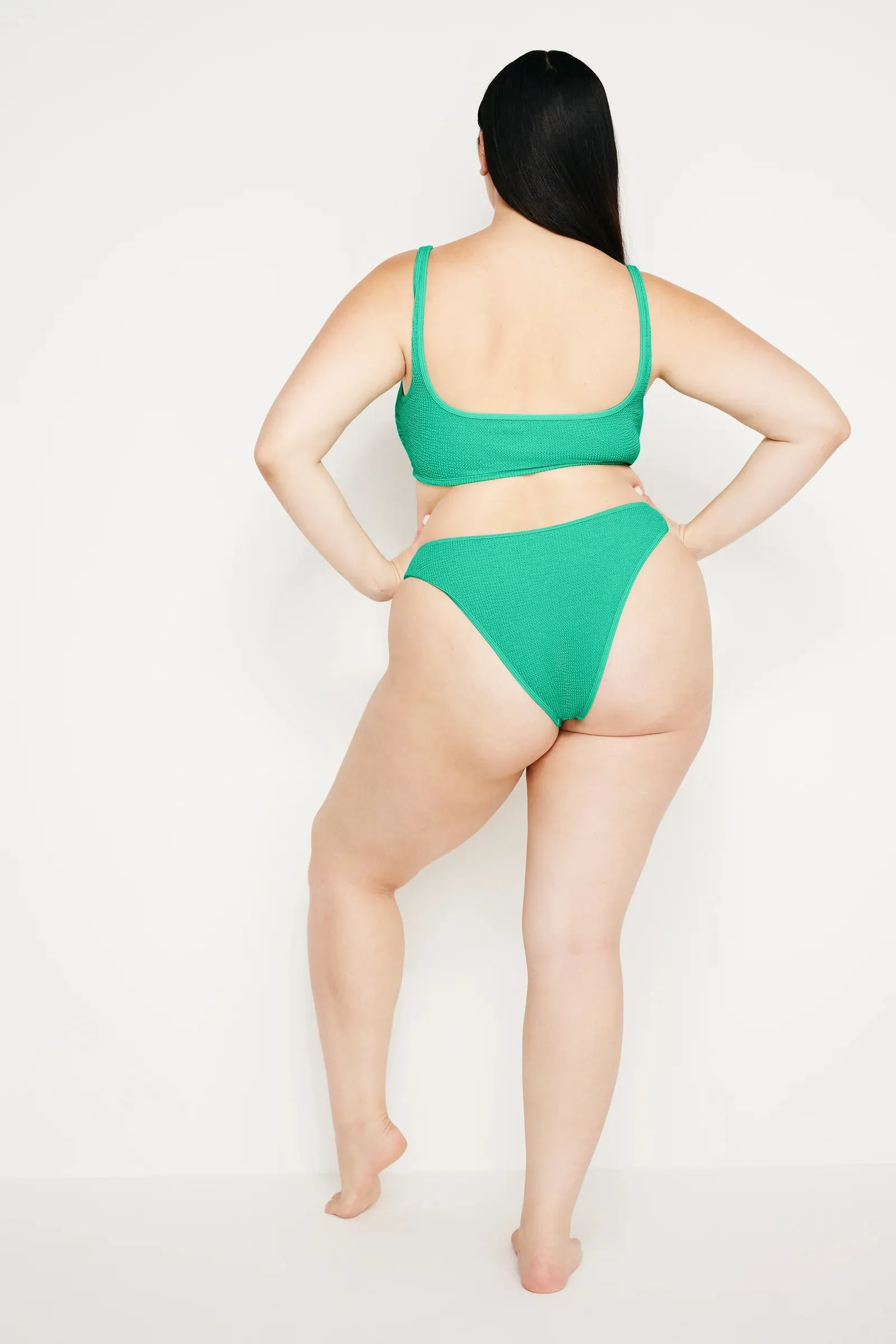 Good American ALWAYS FITS BOOMERANG BOTTOM Jade green001