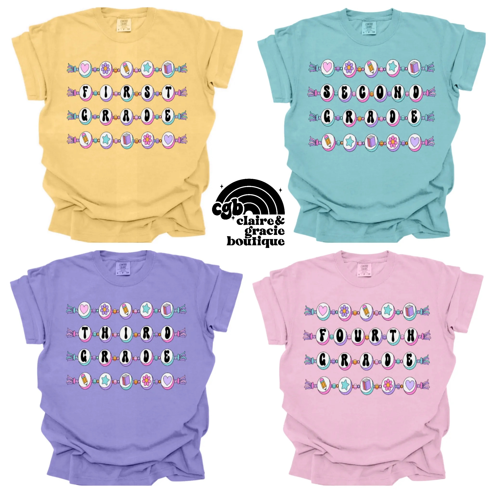 Grade Level Friendship Bracelet Tee | Pre-school thru 6th