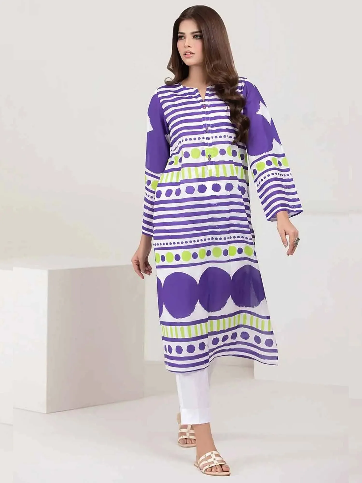 Gul Ahmed Lawn "Summer Solstice" Unstitched Purple 1-Piece (SL-32012)