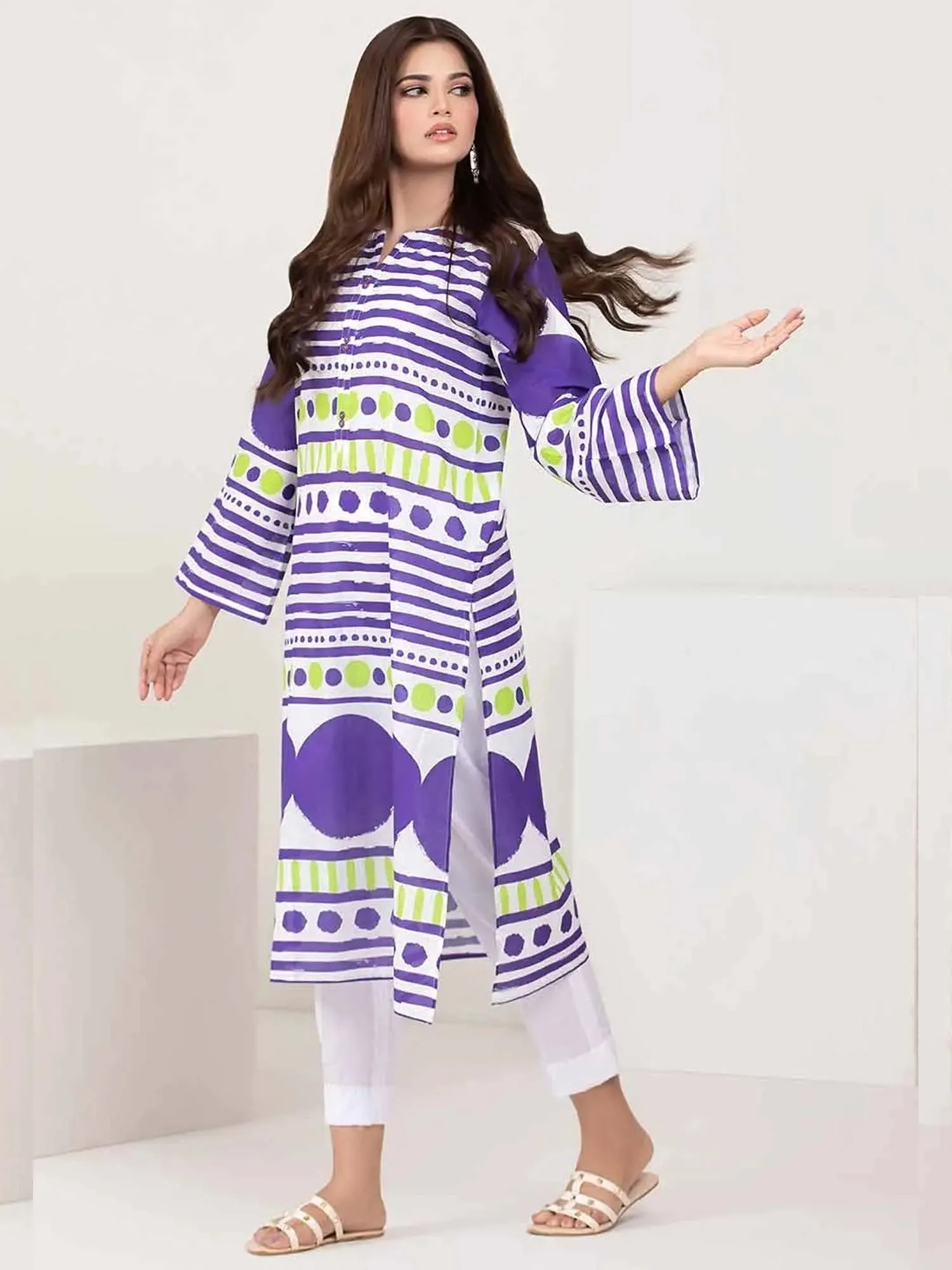 Gul Ahmed Lawn "Summer Solstice" Unstitched Purple 1-Piece (SL-32012)