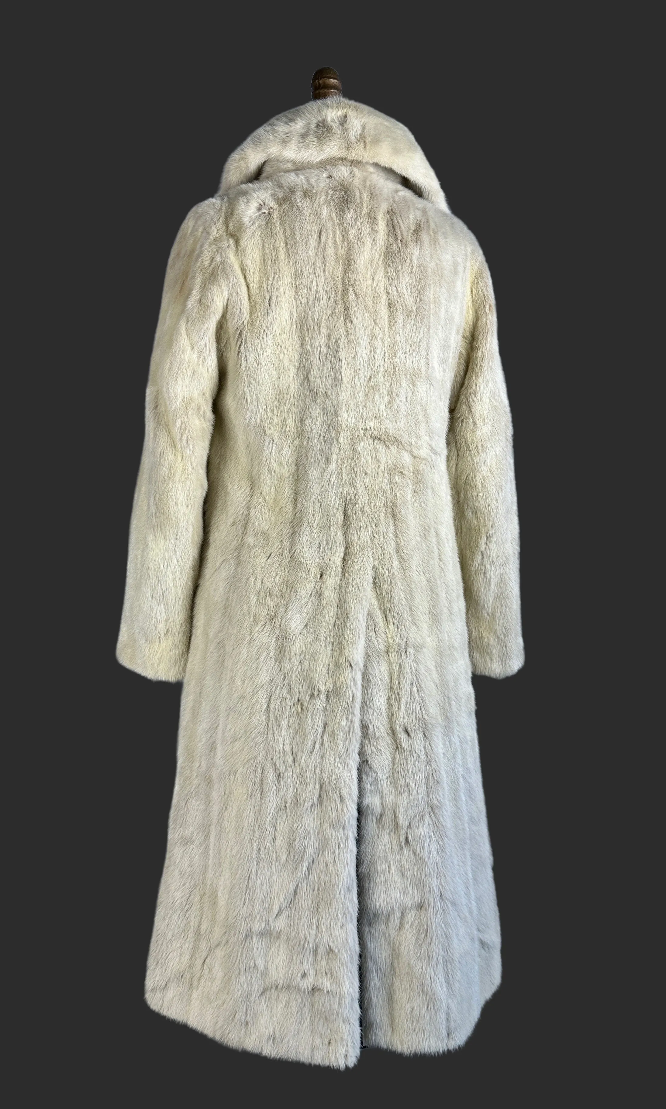 HALSTON 70s Mink Fur Maxi Coat  Medium