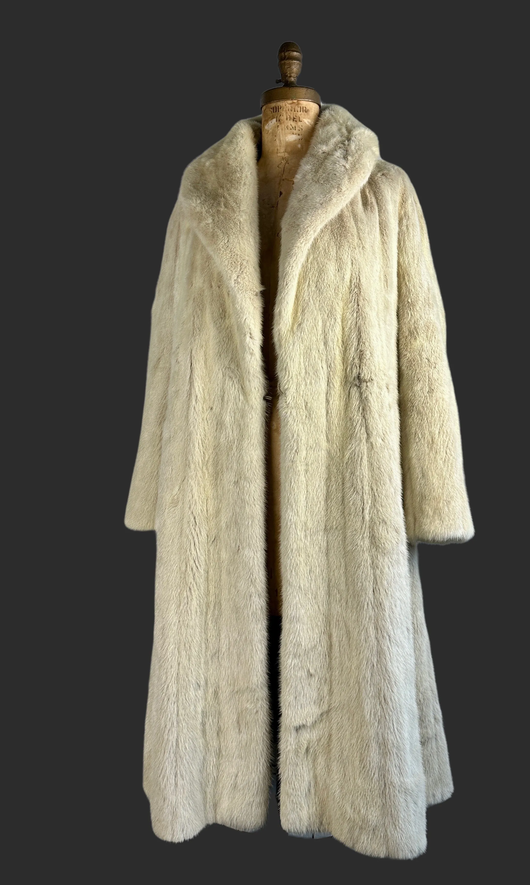 HALSTON 70s Mink Fur Maxi Coat  Medium