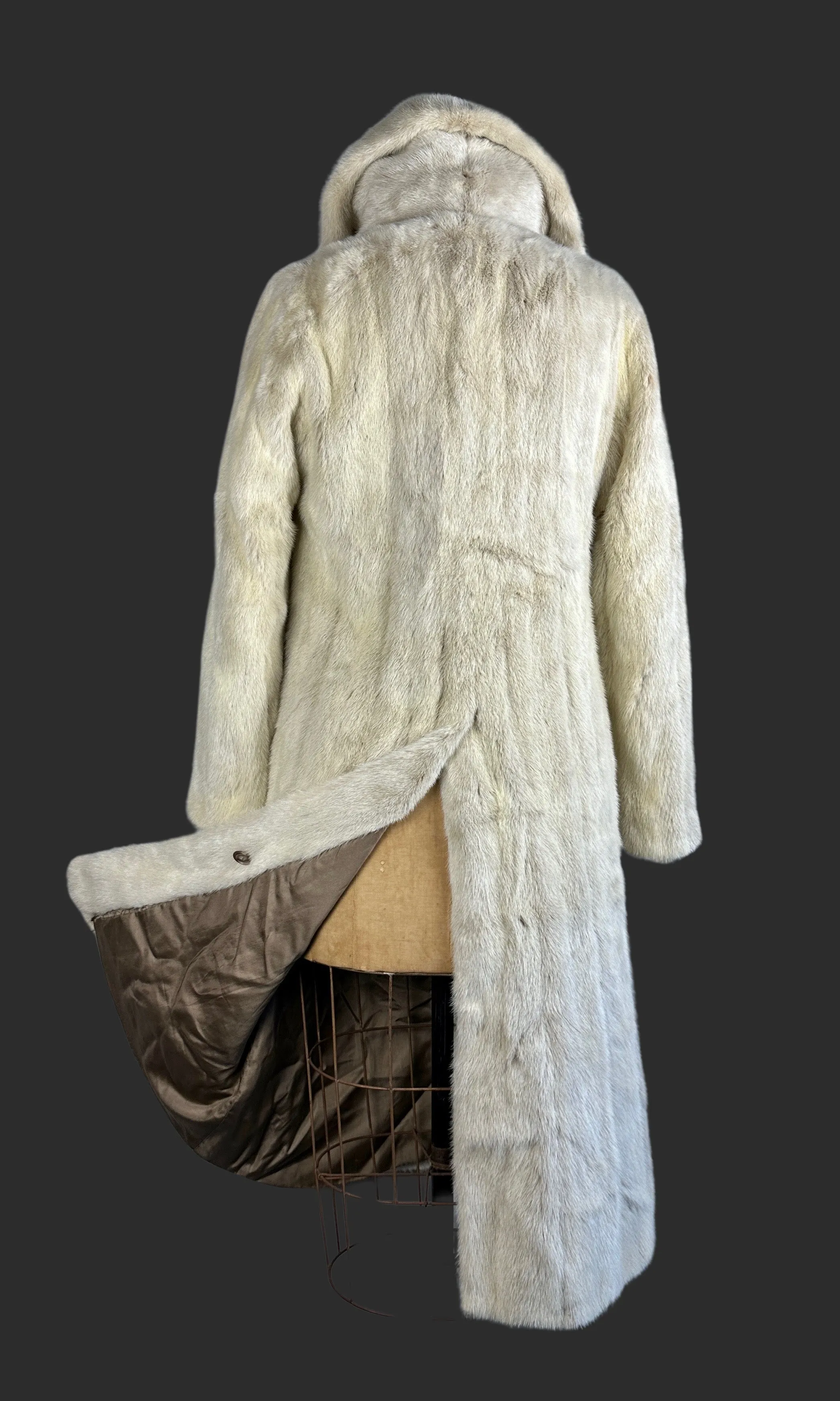 HALSTON 70s Mink Fur Maxi Coat  Medium