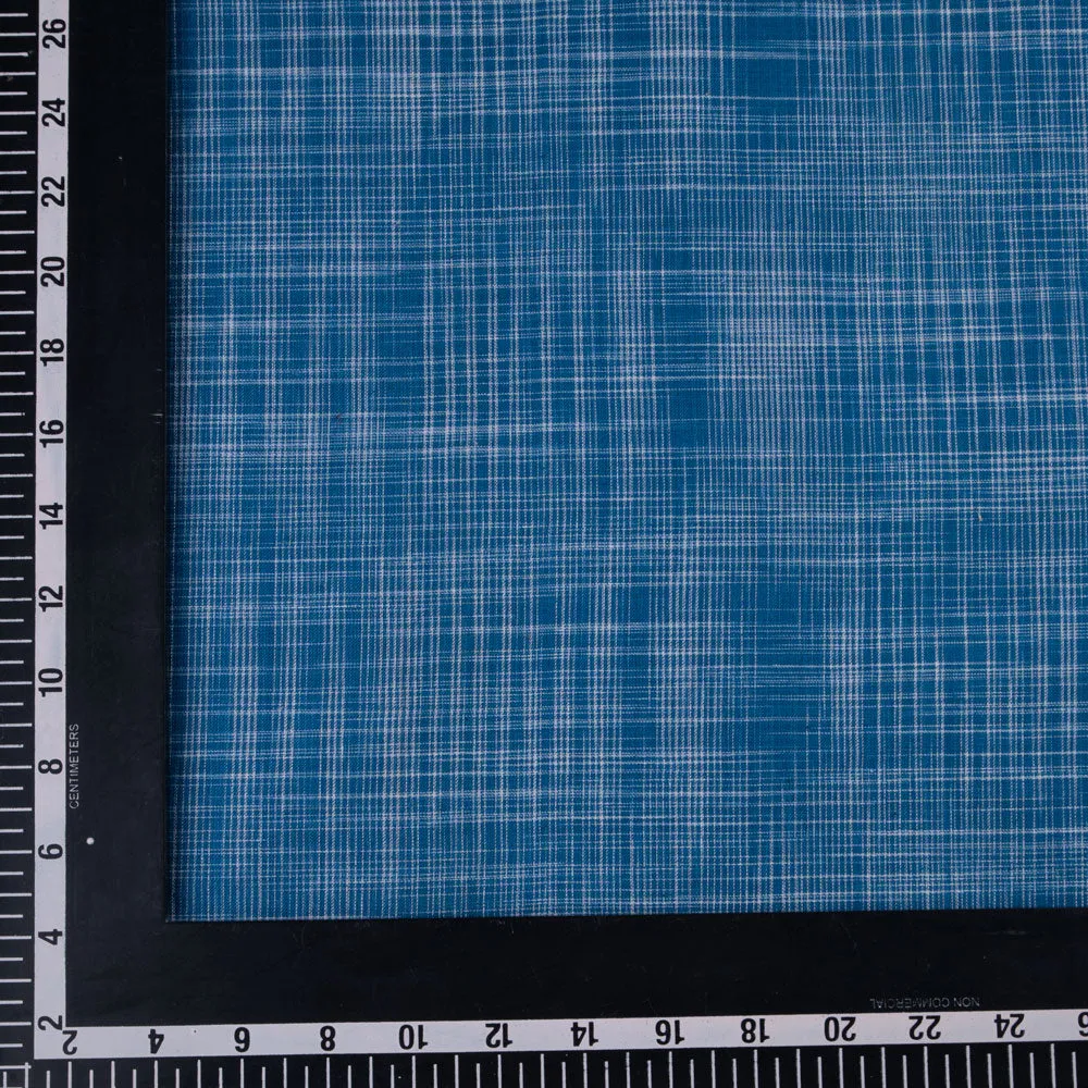 Handwoven Yarn Dyed Cotton Fabric in Blue | Fair Trade from India