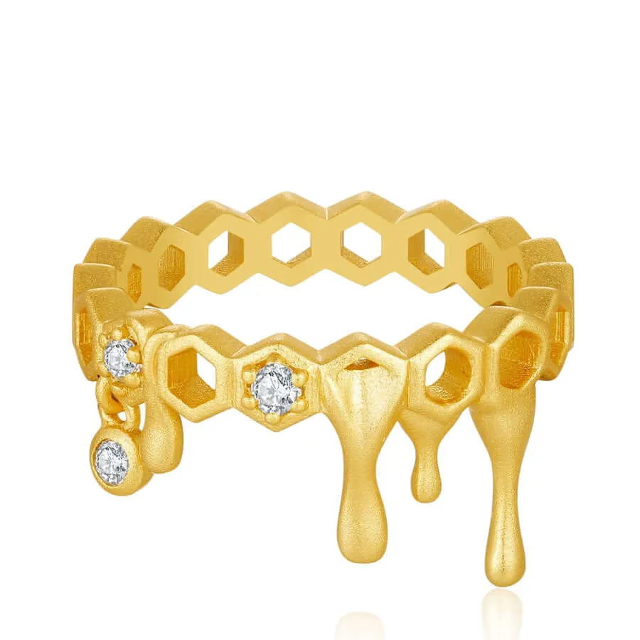 Honeycomb With Dripping Honey Ring  Kind Jewelry Highs And Lows Ring designed by LifeWithMaK